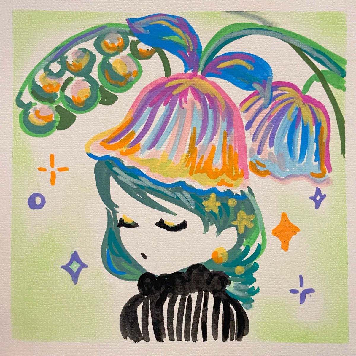 原創手繪畫作 Pastel Acrylic Marker Paint Art
