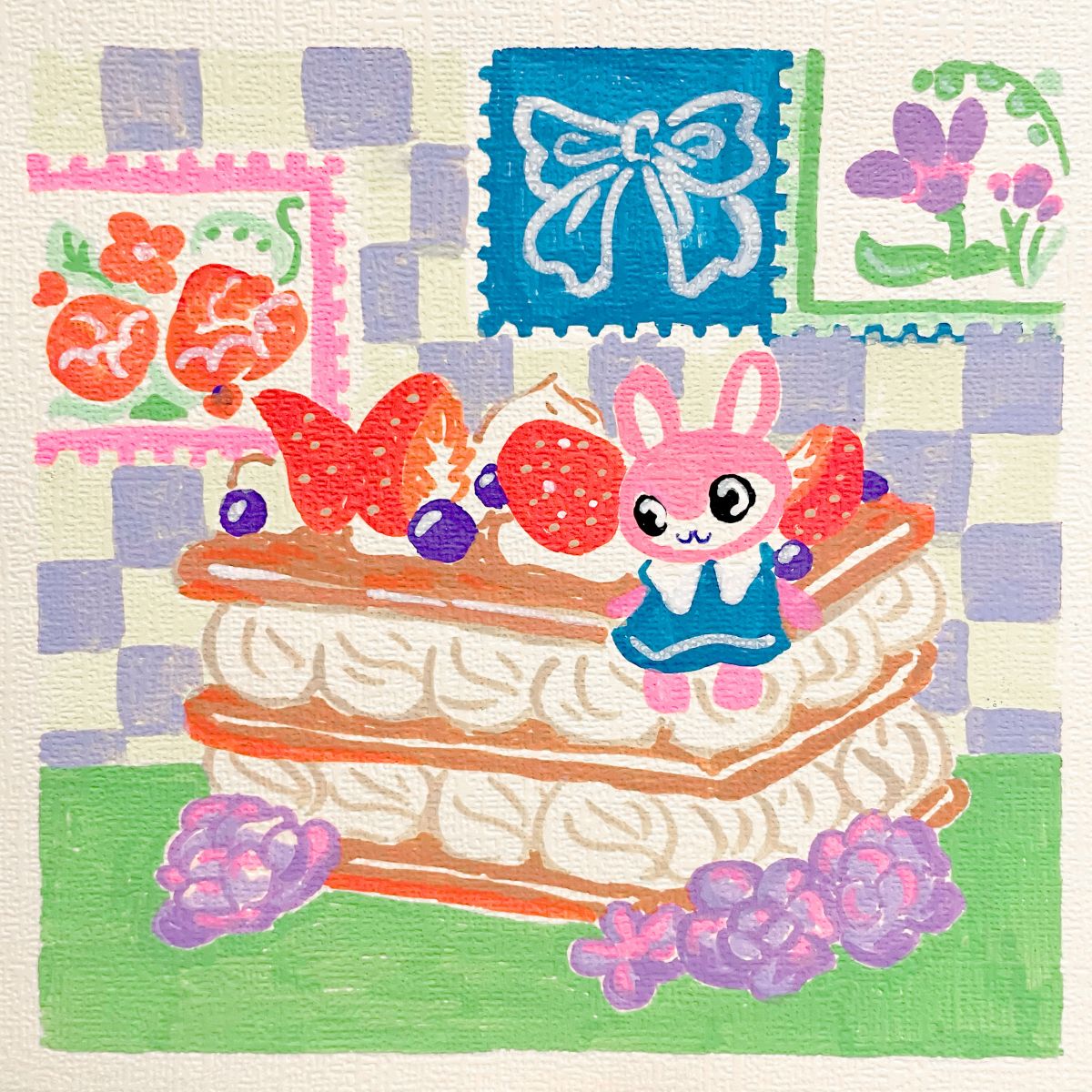 原創手繪畫作 Pastel Acrylic Marker Paint Art