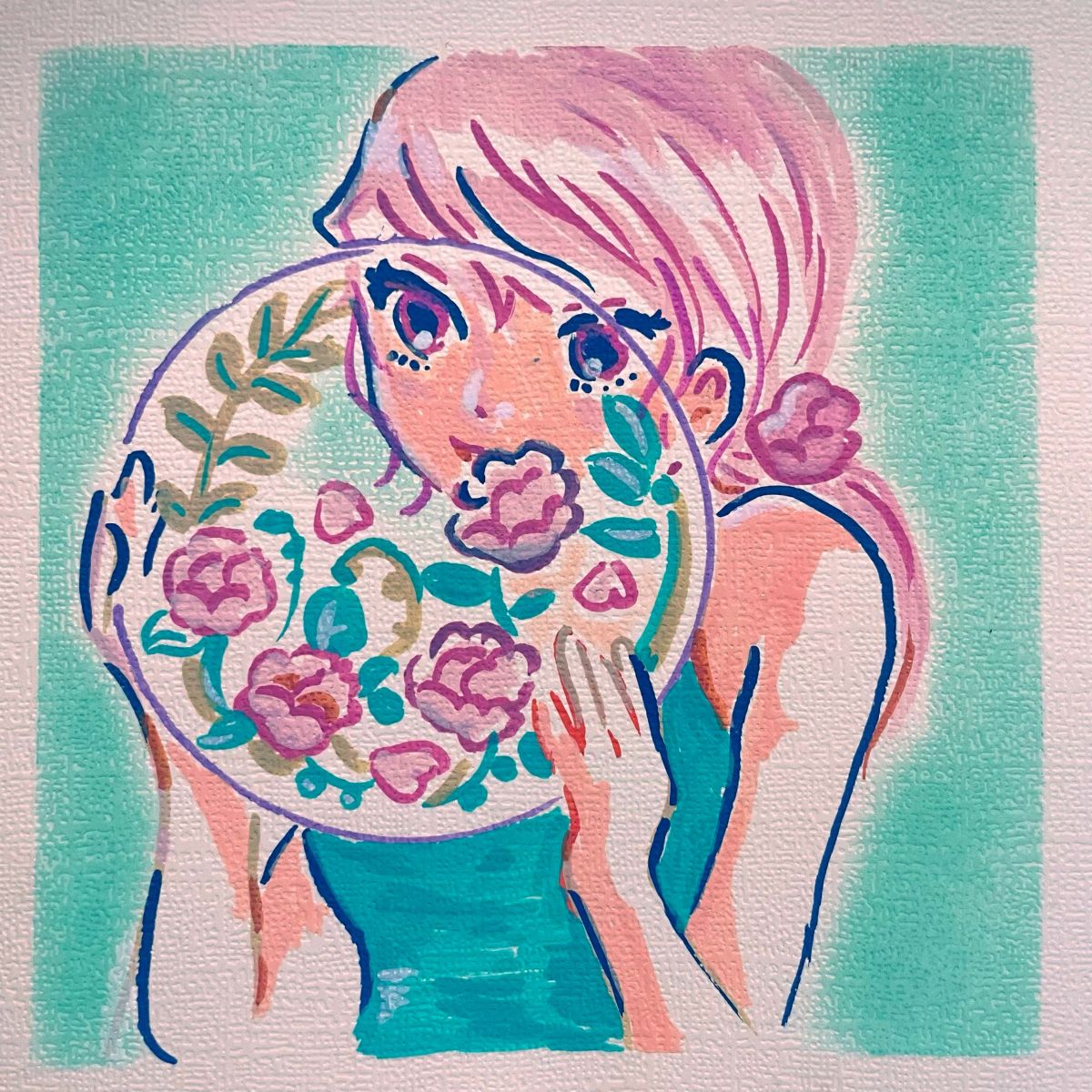 原創手繪畫作 Pastel Acrylic Marker Paint Art